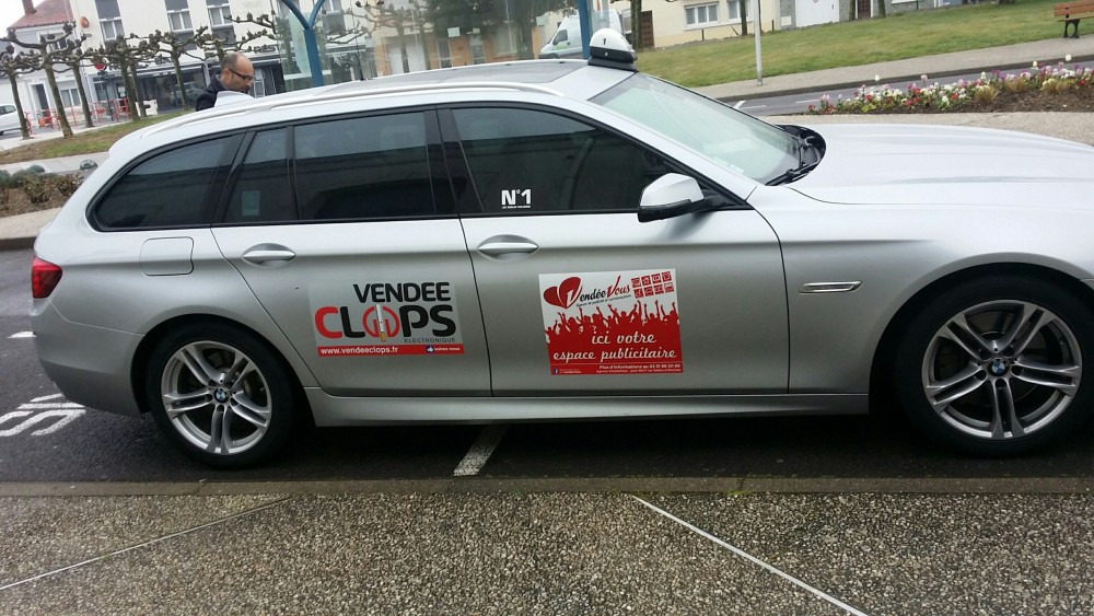 Vendée Clops lance sa campagne publicitaire sur les taxis des Olonnes !!!