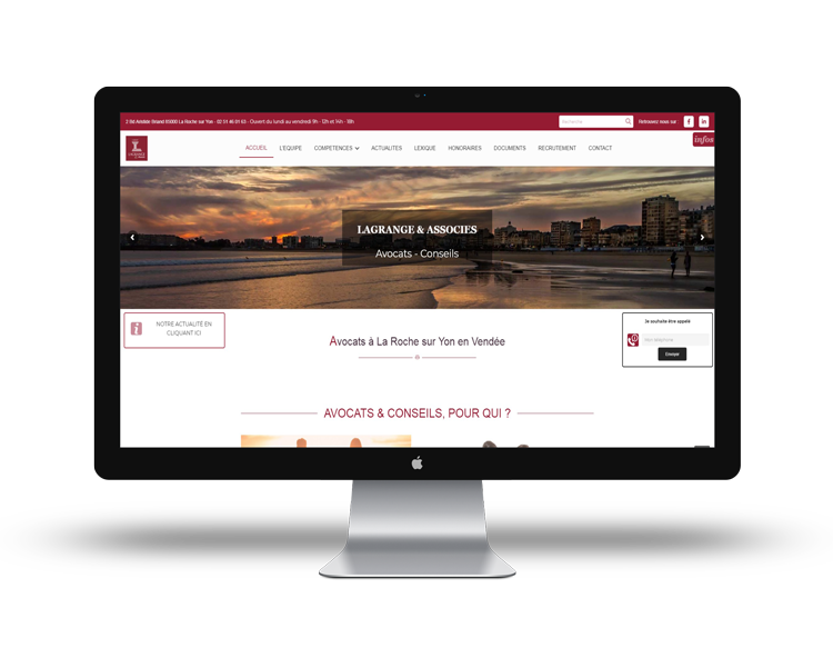 Création de site internet en Vendée pour le cabinet avocats Lagrange